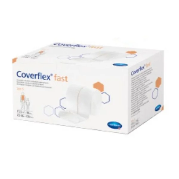COVERFLEX FAST 17.5cm x 10m Ligne Orange - 1 Bandage Tubulaire a Elasticité Permanente