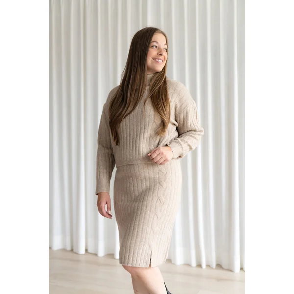 Crop top en lainage RACHEL - beige