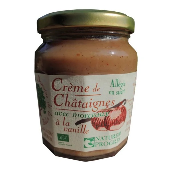 Crème de châtaignes à la vanille avec morceaux - 250g