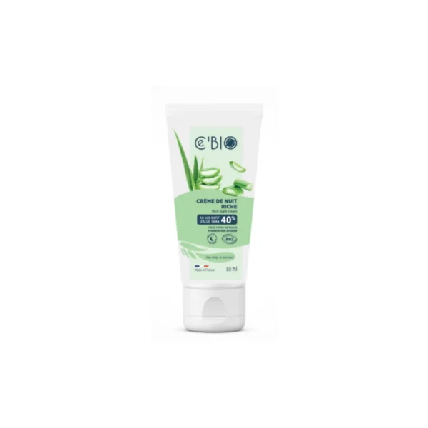 Crème de nuit intense bio Aloé vera 50 ml Cé'Bio