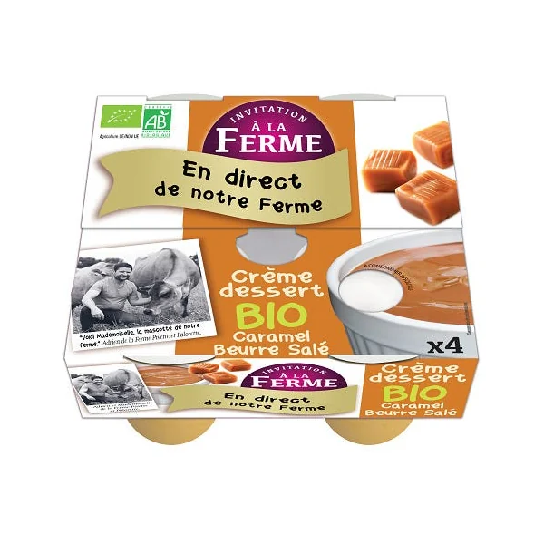Crème dessert au caramel beurre salé - 4x100g