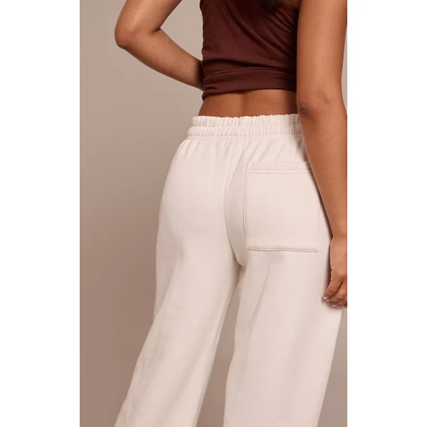 Crème Pantalon De Jogging Petite À Jambe Droite