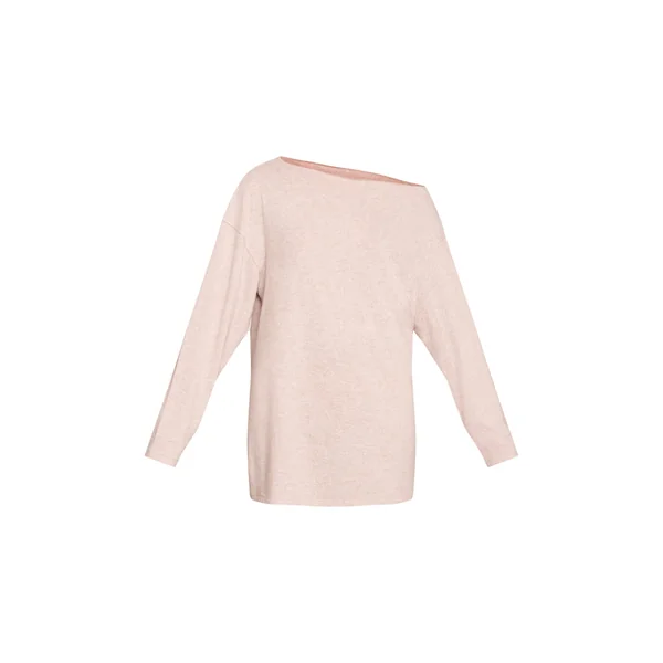 Crème Robe Courte En Jersey À Une Épaule Et Manches Longues