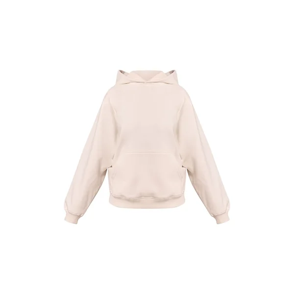 Crème Sweat À Casynthétiqueche Oversize Petite Taille