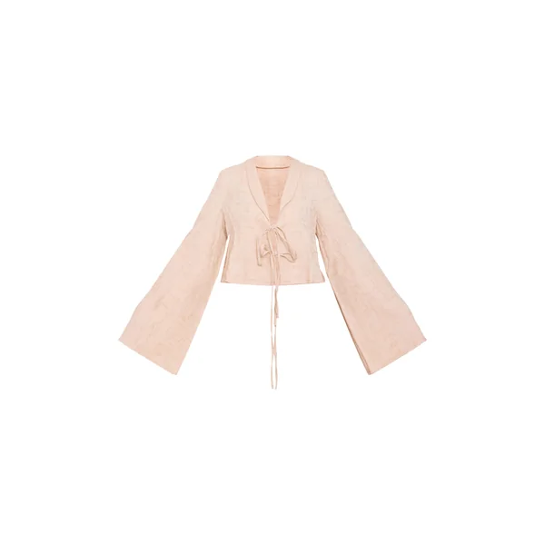 Crème Top Bardot À Détail De Finition Texturée