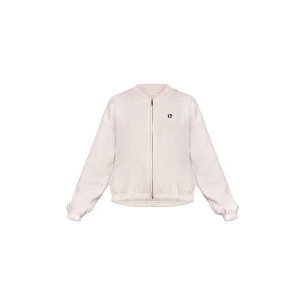 Crème Veste Bomber Molletonnée