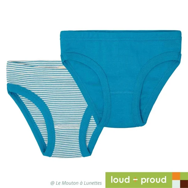 Culottes enfant en coton bio - Loud and Proud - Lot de 2
