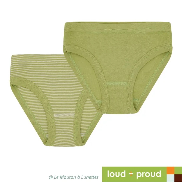 Culottes enfant en coton bio - Loud and Proud - Lot de 2