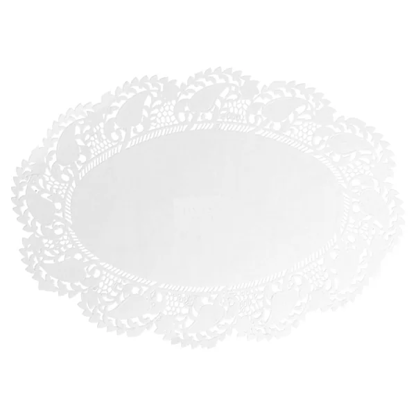 DENTELLE OVALE AJOURÉE 53 G/M2 27x18 CM BLANC PAPIER (250 UNITÉ) - Garcia de Pou