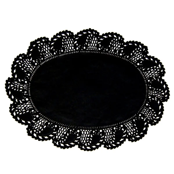 DENTELLES OVALES AJOURÉES 27x19 CM NOIR LITOS (250 UNITÉ) - Garcia de Pou