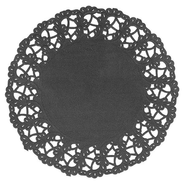 DENTELLES RONDES AJOURÉES 40 G/M2 Ø 14 CM NOIR PAPIER (250 UNITÉ) - Garcia de Pou