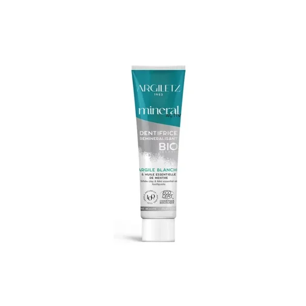 Dentifrice Menthe Bio à l'argile blanche 75ml Argiletz