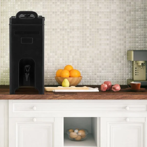Distributeur de Boissons Isotherme 20 L en LLDPE Thermos Conteneur Portable avec Coque Double Paroi Sans Soudure et Robinet à Ressort Noir