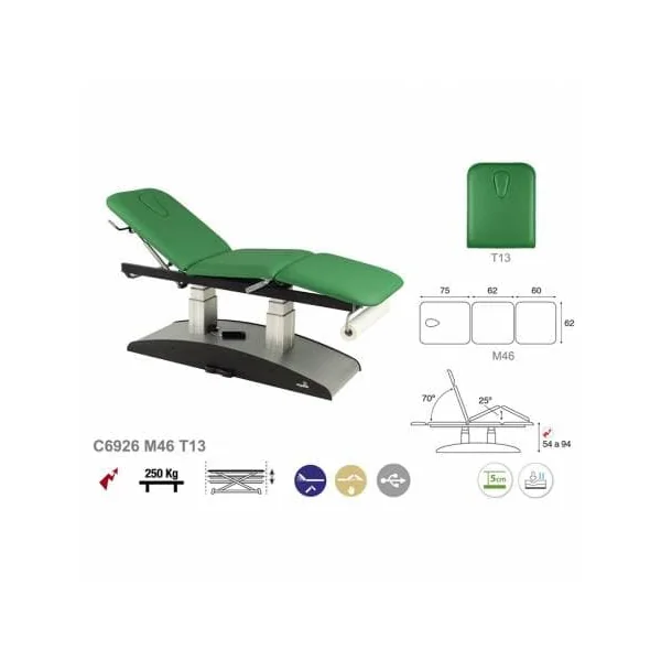 Divan électrique 3 plans Ecopostural C6926 + Tabouret offert