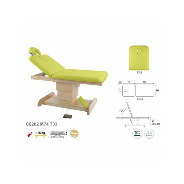 Divan électrique en bois Ecopostural C6202 + Tabouret offert