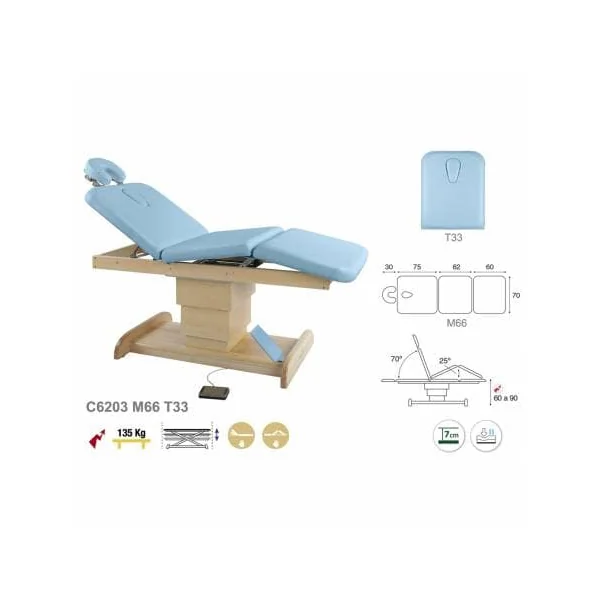 Divan électrique en bois Ecopostural C6203 + Tabouret offert