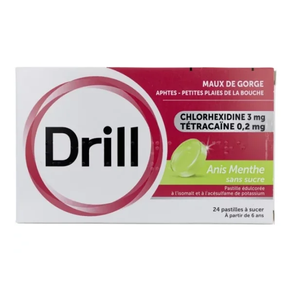 Drill Pastilles Sans Sucre Anis Menthe x 24