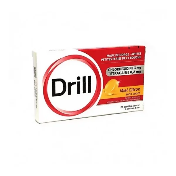 Drill Pastilles Sans Sucre Miel Citron
