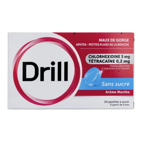 Drill Tétracaïne Pastilles Sans Sucre x 24
