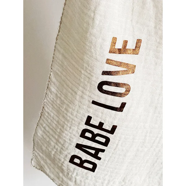 Duo pochette et lange personnalisé - cadeau de naissance