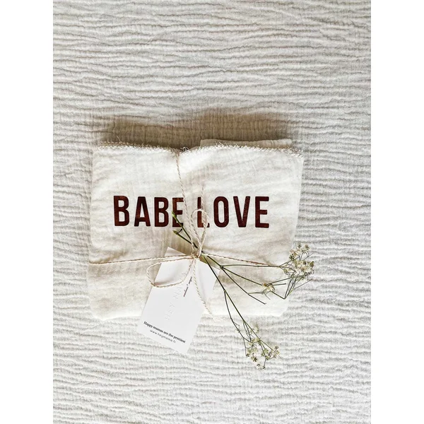 Duo pochette et lange personnalisé - cadeau de naissance