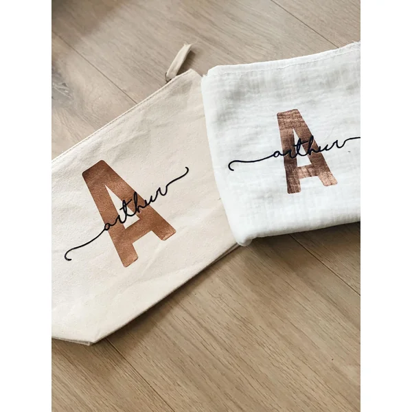Duo signature pochette et lange personnalisés