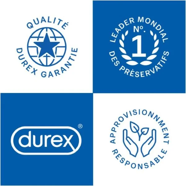 DUREX CLASSIC JEANS 9 Préservatifs - Transparent, Lubrifié, Forme Profilée, Latex Naturel