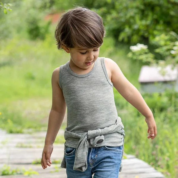 Débardeur enfant laine mérinos et soie - ENGEL NATUR