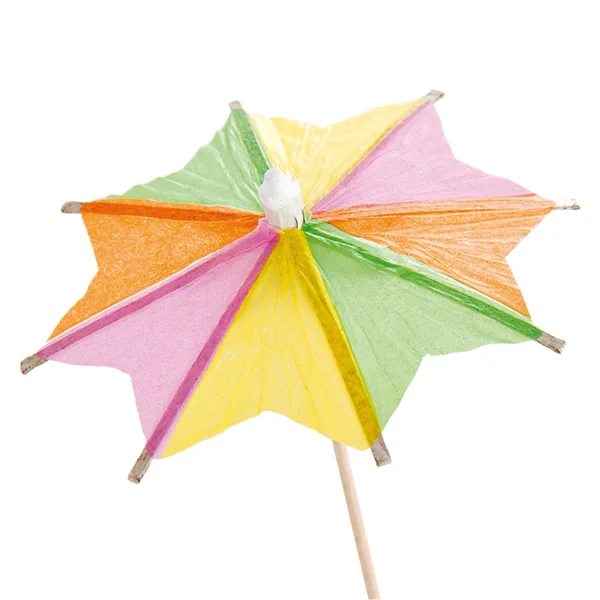 DÉCORS POUR GLACES "OMBRELLE" Ø 8x10 CM ASSORTI BOIS (144 UNITÉ) - Garcia de Pou