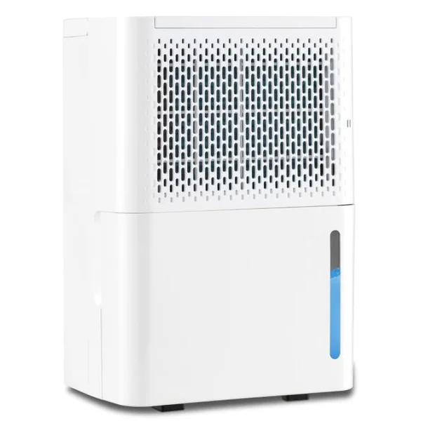 Déshumidificateur Portable 12L/Jour avec Réservoir d'Eau 2,1L pour Pièces jusqu'à 185 m² Modes Continu/Séchage/Auto Minuterie 24H Blanc