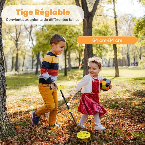 Détecteur de Métaux Enfants Profondeur 10cm Tige Réglable avec Bobine Étanche Rotative à 180° LCD Écran Alarme Sonore Haute Précision