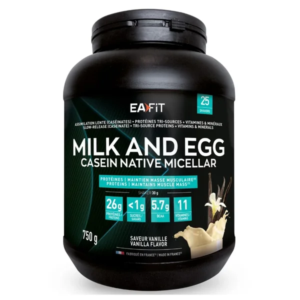 Eafit Milk & Egg 2.0 construction musculaire vanille 750g