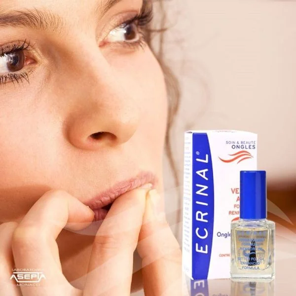 ECRINAL Vernis Amer Formule Renforcée - Stop aux Ongles Rongés, Onychophagie - Dès 3 Ans - Fl/10ml