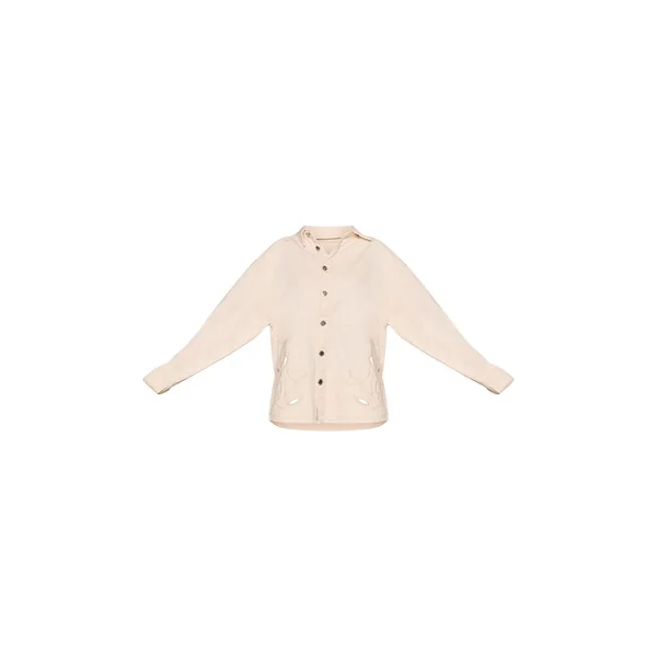 Ecru Chemise En Jean À Détails Ajourés Et Broderie Florale
