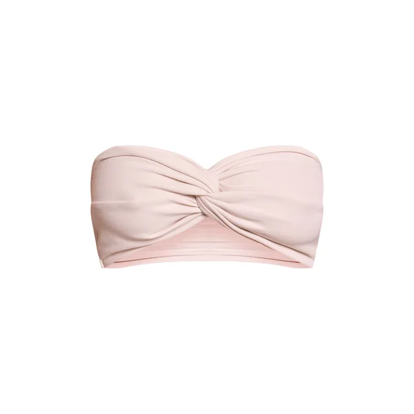 Ecru Haut Bandeau Petite Ultra-doux À Détail Torsadé Devant