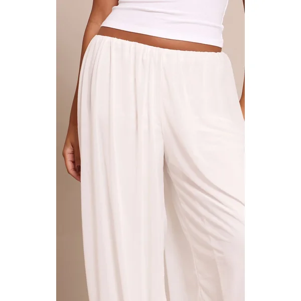 Ecru Pantalon Ballon En Mousseline Légère