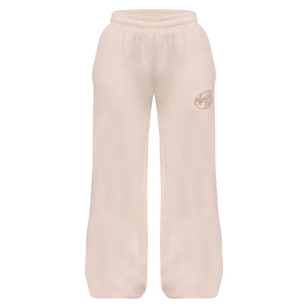 Ecru Pantalon De Jogging Droit En Molleton De Coton Sports Club Petite