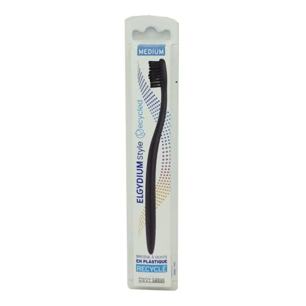 ELGYDIUM STYLE Recycled 1 Brosse à Dents MEDIUM - Plastique 100% Recyclé