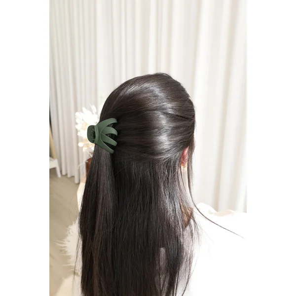 Ensemble de 3 pinces à cheveux - vert, noir & gris