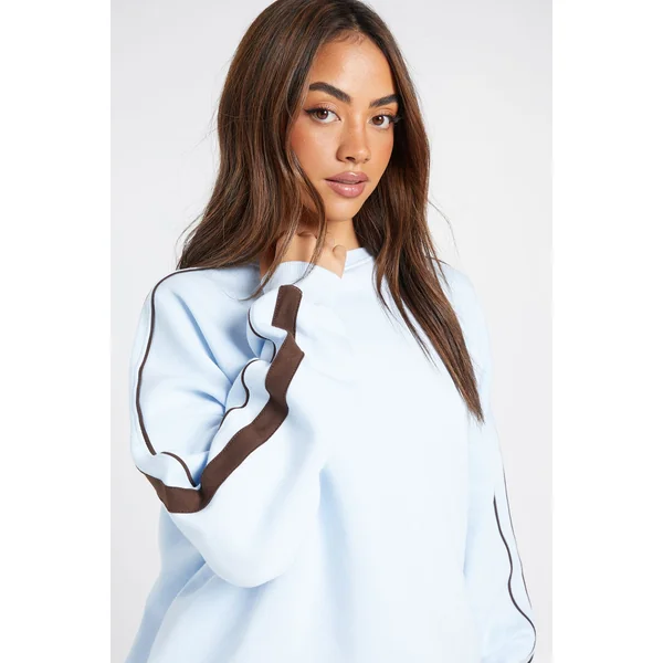 Ensemble De Survêtement Sweat Et Short À Détail Double Bande