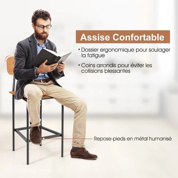 Ensemble Table et Chaises Salle à manger pour 4 Personnes Cadre en Métal 4 Chaises de Style industrielle