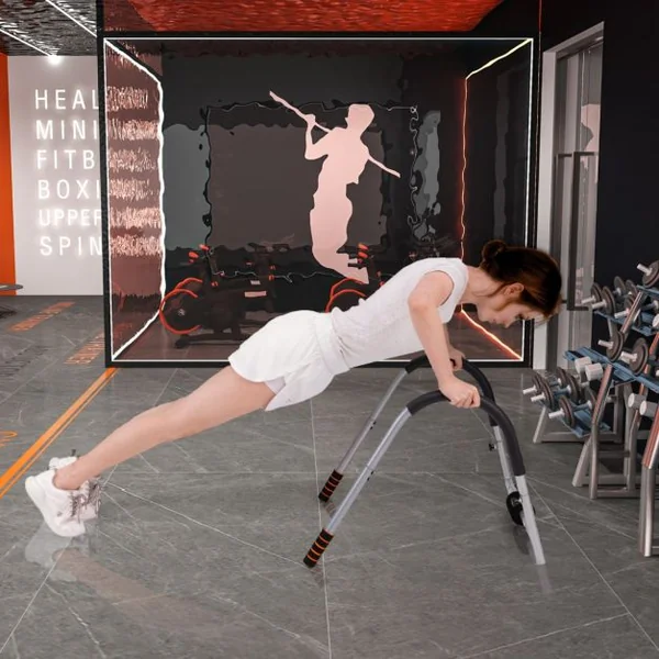 Entraîneur de Fitness AB Machine Abdominale Pliable avec Soutien Rembourré pour Tête/Cou Redressements Assis Noir