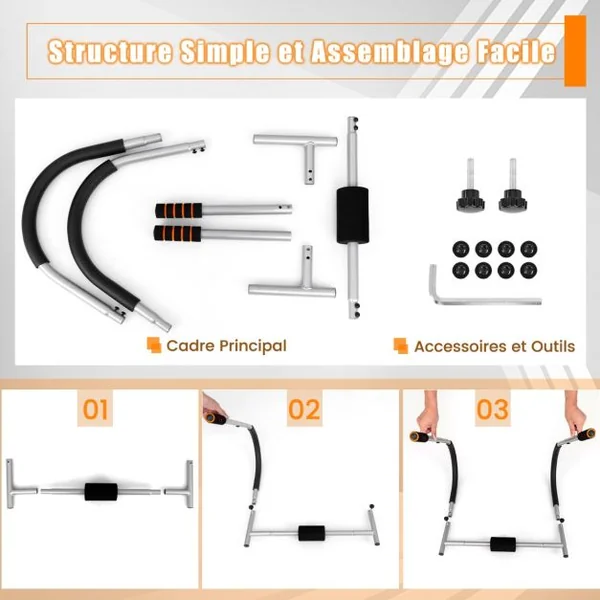 Entraîneur de Fitness AB Machine Abdominale Pliable avec Soutien Rembourré pour Tête/Cou Redressements Assis Noir