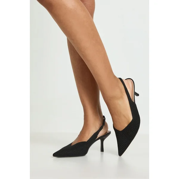 Escarpins Slingback En Néoprène À Micro Résille