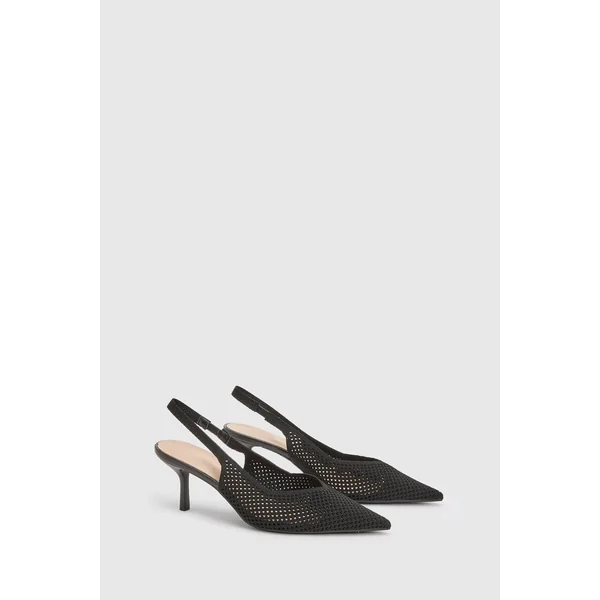 Escarpins Slingback En Néoprène À Micro Résille