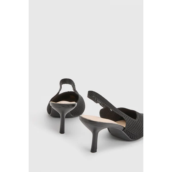 Escarpins Slingback En Néoprène À Micro Résille