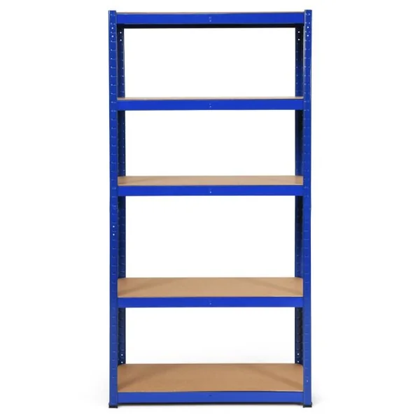 Etagère de Garage à 5 Niveaux Charge Max.175KG Etagère Ajustable 90 x 40 x 180cm Bleu