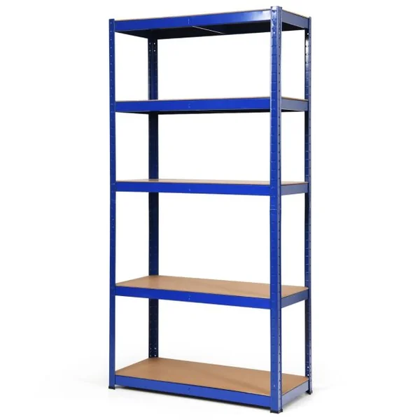 Etagère de Garage à 5 Niveaux Charge Max.175KG Etagère Ajustable 90 x 40 x 180cm Bleu