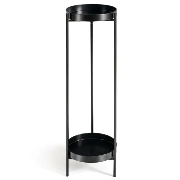 Etagère à Fleurs Colonne à Plantes en Acier Porte Pots pour Intérieur et Extérieur Charge max:15 KG 25-D x 80 CM Or