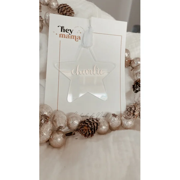 Etoile de Noël personnalisable